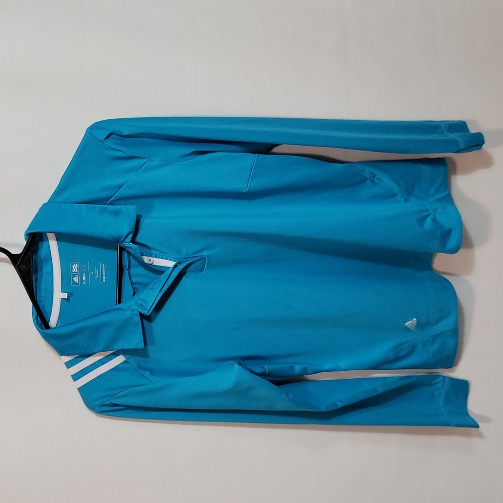ADIDAS Climacool Ladies Golf LS Pullover Polo Turquoise Medium